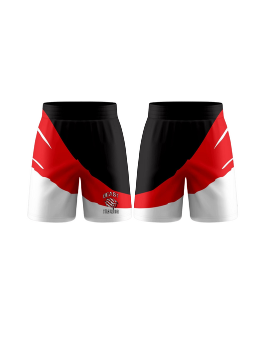 Beast Training Color Wave Shorts - Red