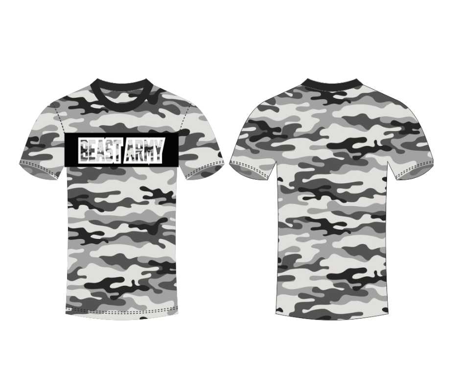 Beast Army White Camo Dri-fit Tee